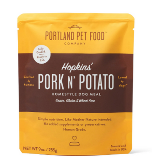 Portland Pet Food Company Hopkins' Pork N' Potato Grain & Gluten Free Dog Meal Pouch
