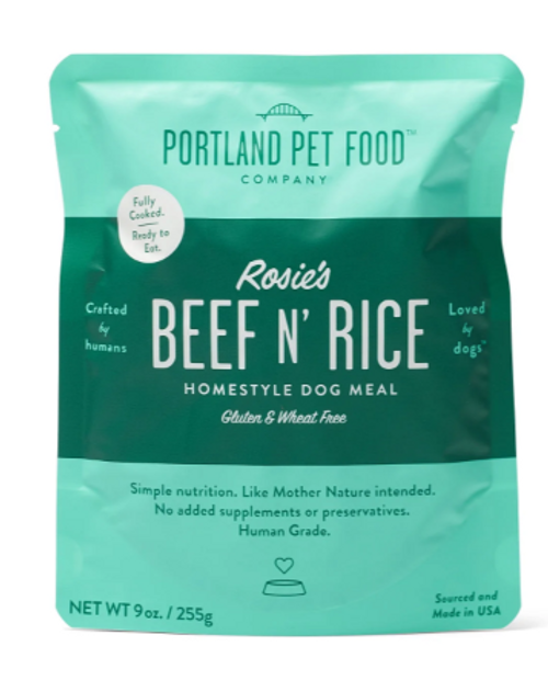 Portland Pet Food Company Rosie's Beef N' Rice Dog Meal Pouch