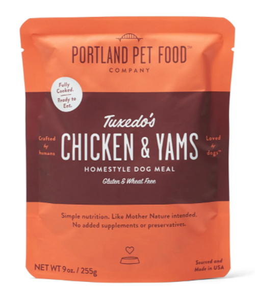 Portland Pet Food Company Tuxedo's Chicken & Yams Dog Meal Pouch