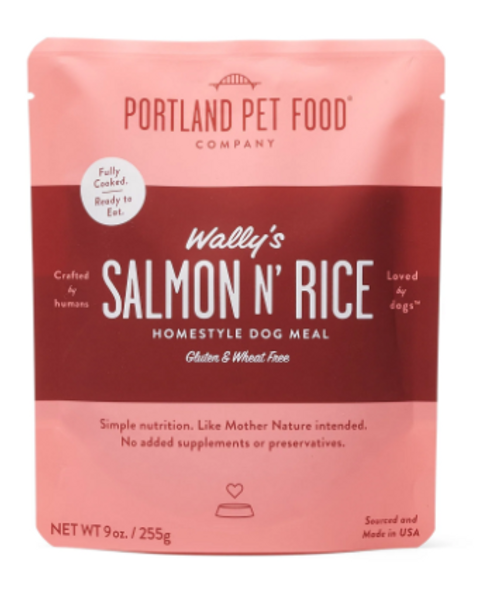 Portland Pet Food Company Wally's Salmon N' Rice Dog Meal Pouch