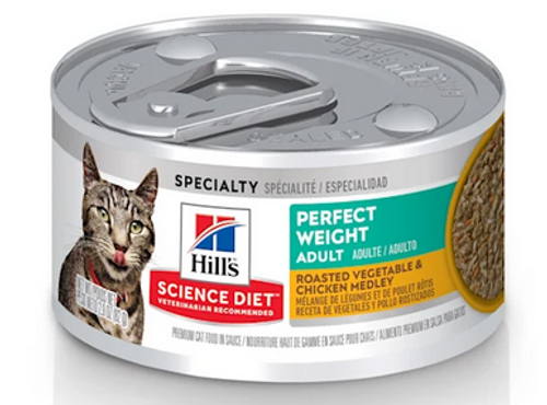 Hill's Science Diet Adult Perfect Weight Roasted Vegetable & Chicken Medley Canned Cat Food