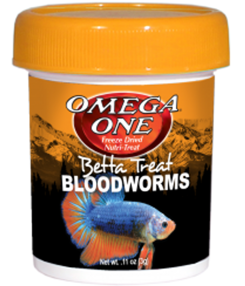 Omega One Freeze-Dried Bloodworms Betta Treat .11 oz