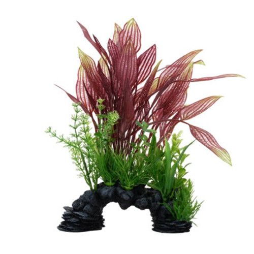 Fluval Red Lace Aquarium Plant 10 in