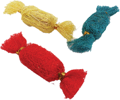 A&E Loofah Candies Small Animal Chew Toy, Assorted each