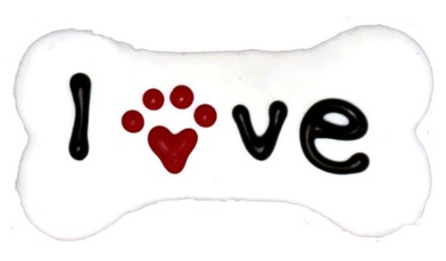 Pawsitively Gourmet Valentine's Day Love Bone Dog Cookie 4 in