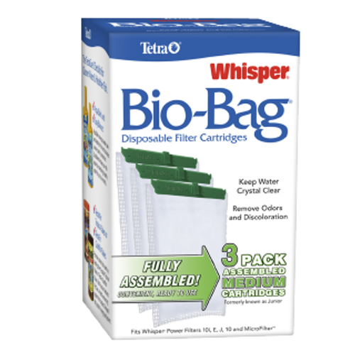 Tetra Whisper Bio-Bag Disposable Filter Cartridge, Medium Size 3 pk