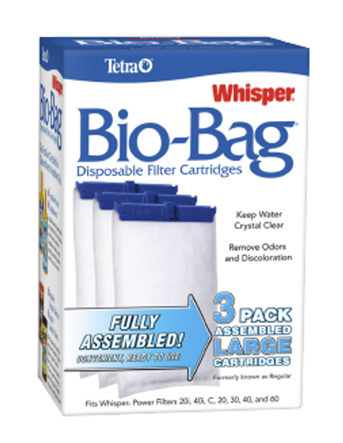 Tetra Whisper Bio-Bag Disposable Filter Cartridge, Large Size 3 pk