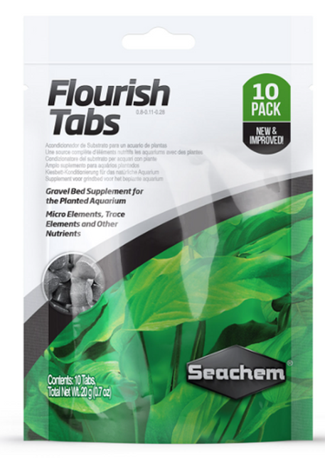 Seachem Flourish Tabs Gravel Bed Supplement for the Planted Aquarium 10 ct