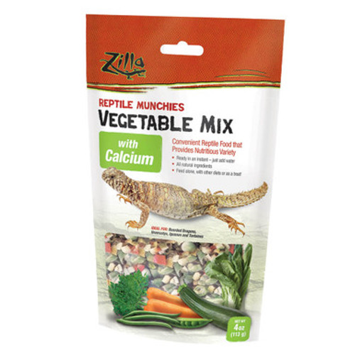 Zilla Reptile Munchies, Vegetable Mix with Calcium 4 oz