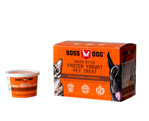 Boss Dog Greek Style Frozen Yogurt Pumpkin & Cinnamon Dog Treat