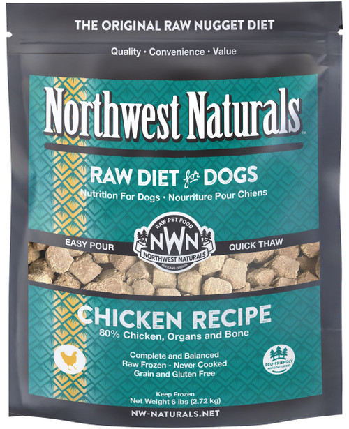 Northwest Naturals Raw Frozen Chicken Recipe Nuggets for Dogs