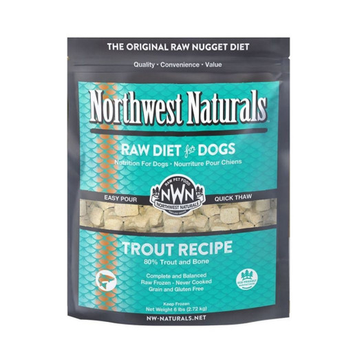 Northwest Naturals Raw Frozen Trout Recipe Nuggets for Dogs 6 lb