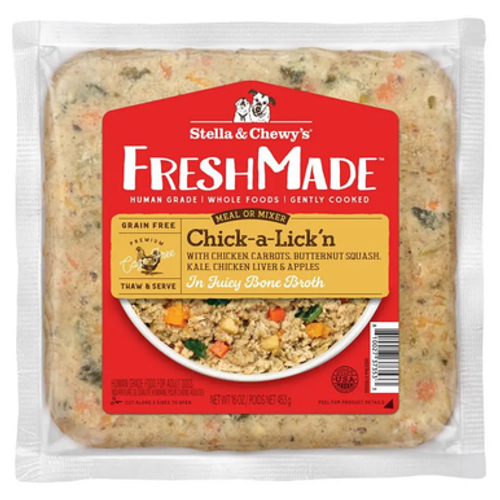 Stella & Chewy's Freshmade Chick-A-Lick'n Gently Cooked Frozen Dog Food 16 oz