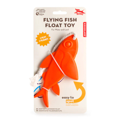 Kikkerland Flying Fish Floating Dog Toy 