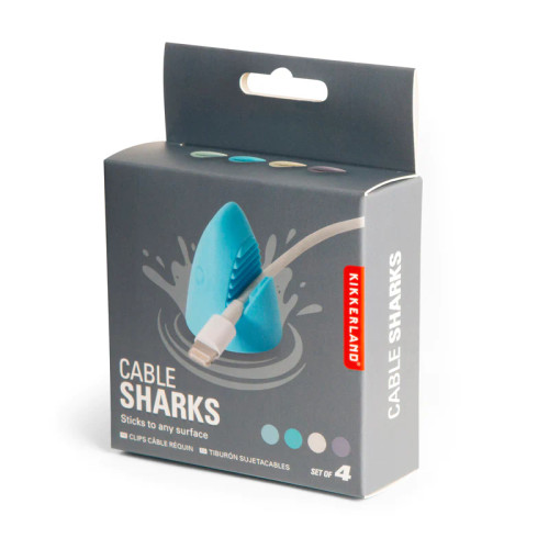 Kikkerland Cable Sharks 4 pk