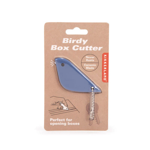 Kikkerland Birdy Ceramic Box Cutter 