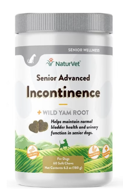 Naturvet Senior Advanced Incontinence Support Supplement for Dogs 60 ct