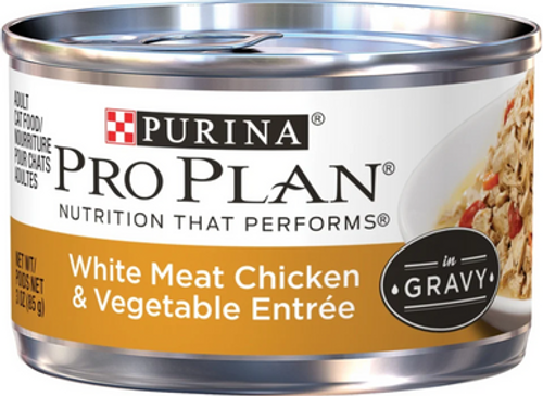 Purina Pro Plan Savor Adult White Meat Chicken & Vegetable Entree In Gravy Canned Cat Food