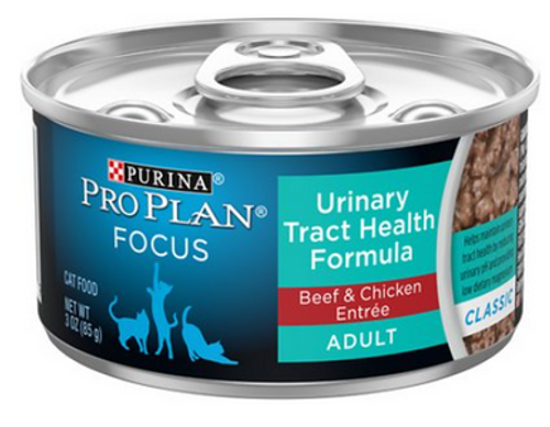 Purina Pro Plan Focus Adult Classic Urinary Tract Health Formula Beef & Chicken Entree Canned Cat Food