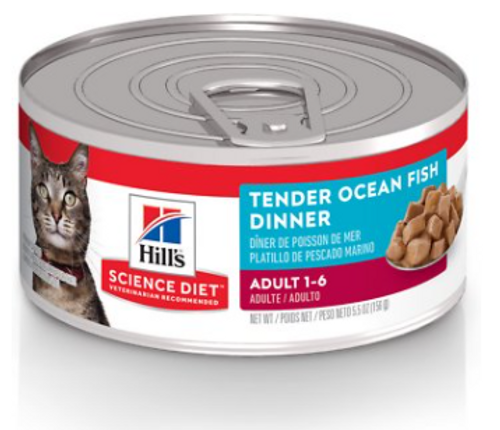 Hill's Science Diet Adult Tender Ocean Fish Dinner Canned Cat Food