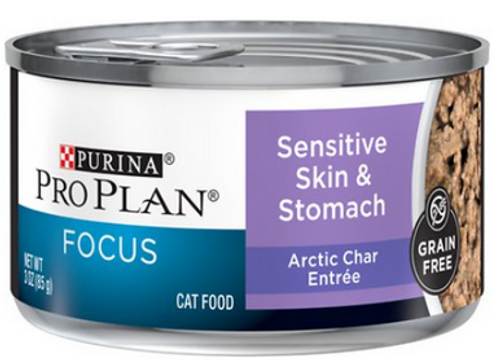 Purina Pro Plan Focus Sensitive Skin & Stomach Classic Arctic Char Grain-Free Entree Canned Cat Food