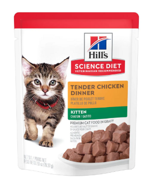 Hill's Science Diet Kitten Tender Chicken Dinner Wet Food Pouch