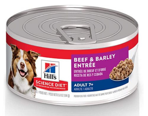 Hill's Science Diet Senior 7+ Beef & Barley Entree Canned Dog Food