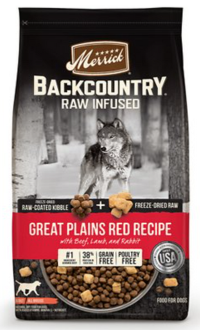 Merrick Backcountry Freeze-Dried Raw Infused Grain-Free Great Plains Red Recipe With Beef, Lamb, & Rabbit Dry Dog Food