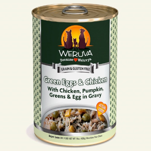 Weruva Green Eggs & Chicken with Chicken, Pumpkin, Greens & Egg in Gravy Canned Dog Food