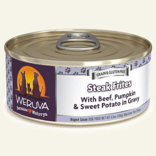 Weruva Steak Frites with Beef, Pumpkin & Sweet Potato in Gravy Canned Dog Food