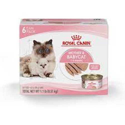 Royal Canin Mother & Babycat Ultra-Soft Mousse In Sauce For New Kittens And Nursing Or Pregnant Mother Cats Canned Cat Food