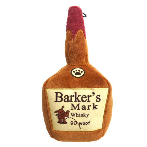 Huxley & Kent St. Patrick's Day Barker's Mark Whisky Plush Dog Toy 6.5 in