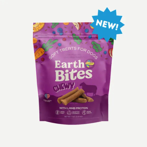 Earthborn EarthBites Grain-Free Chewy Dog Treats with Lamb Protein 7 oz