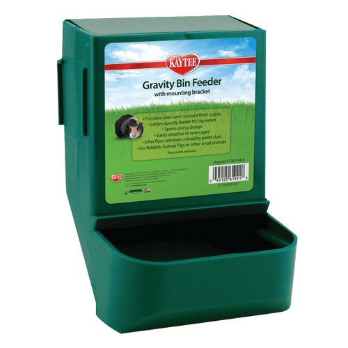 Kaytee Gravity Bin Feeder With Bracket, Assorted Colors 