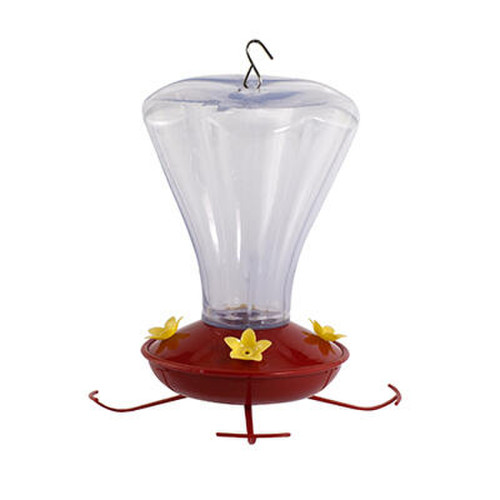 Audubon Trumpet Flower Plastic Hummingbird Feeder 24 oz