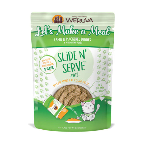 Weruva Slide N' Serve Let's Make a Meal Lamb & Mackerel Dinner Pate Grain-Free Cat Food Pouch
