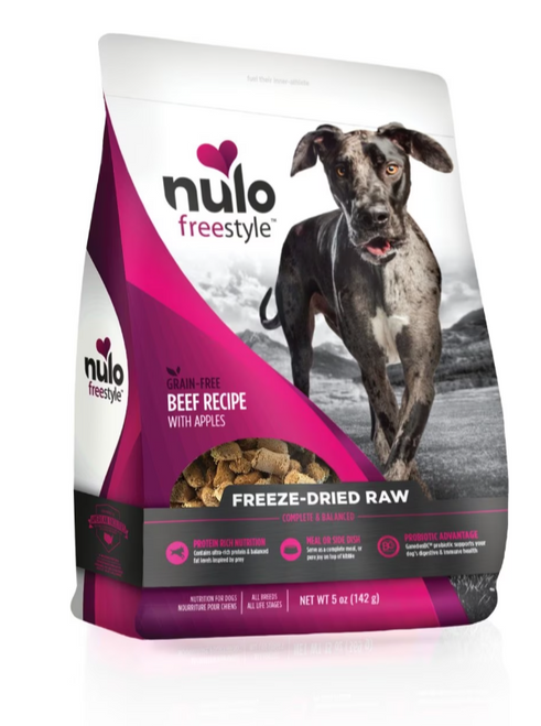 Nulo Freestyle Freeze-Dried Grain-Free Beef & Apples Dog Food 5 oz