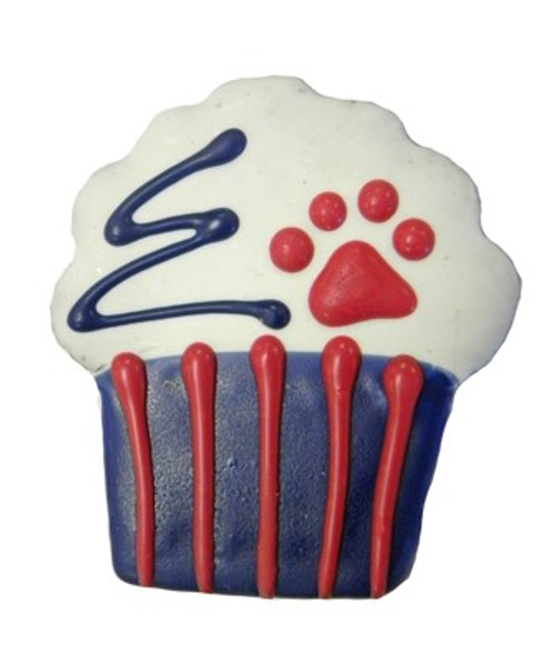 Pawsitively Gourmet Patriotic Cupcake Dog Cookie 