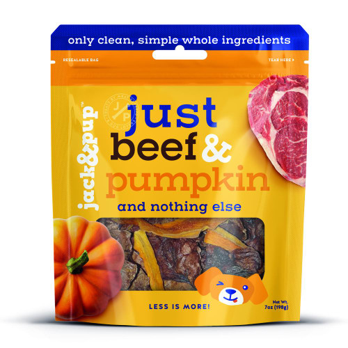 Jack & Pup Just Beef & Pumpkin Dog Treats 7 oz