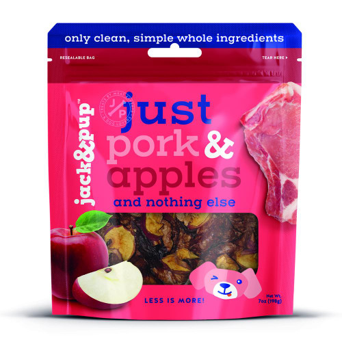 Jack & Pup Just Pork & Apples Dog Treats 7 oz