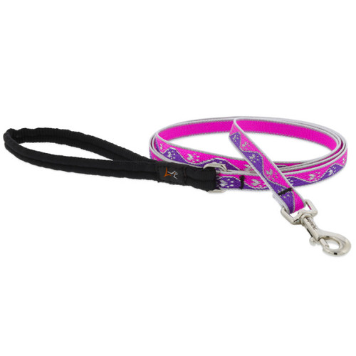 Lupine Pink Paws Reflective Dog Leash