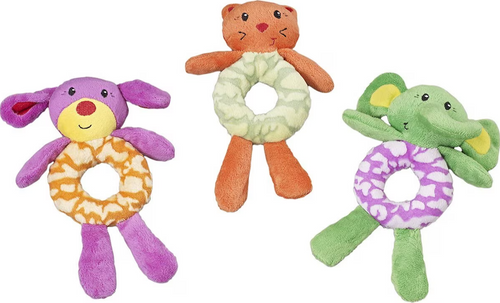 Spot Soothers Ring Plush Dog Toy, Assorted 7.5 in
