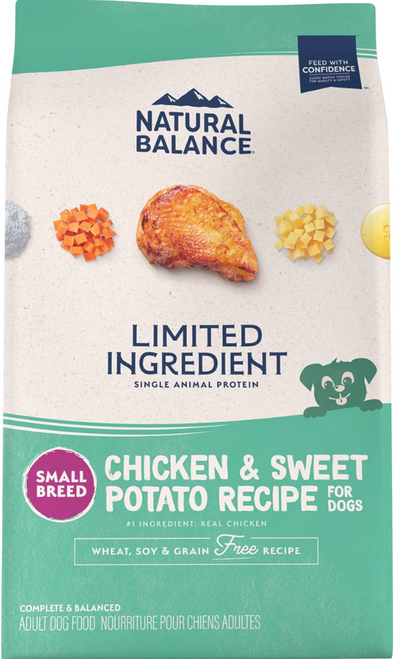 Natural Balance L.I.D. Limited Ingredient Diet Chicken & Sweet Potato Formula Small Breed Bites Grain-Free Dry Dog Food 12 lb