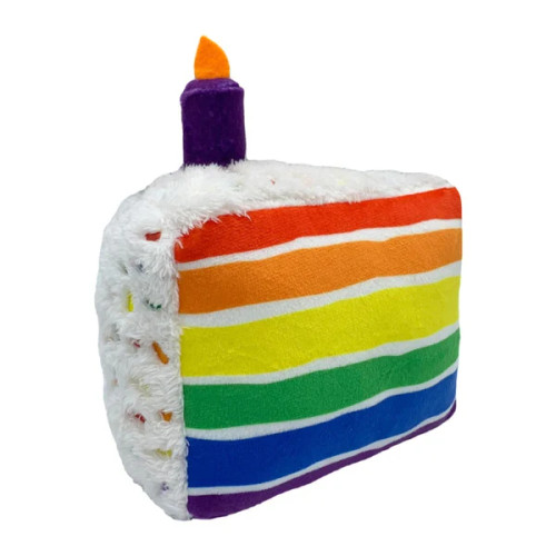Huxley & Kent Pride Funfetti Cake Plush Dog Toy 4 in