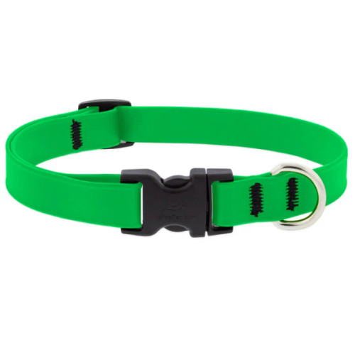 Lupine Splash Neon Green Waterproof Adjustable Dog Collar