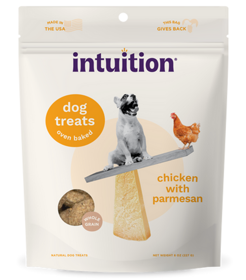 Intuition Oven Baked Dog Treats with Chicken & Parmesan 8 oz