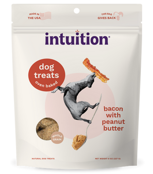 Intuition Oven Baked Dog Treats with Bacon & Peanut Butter 8 oz