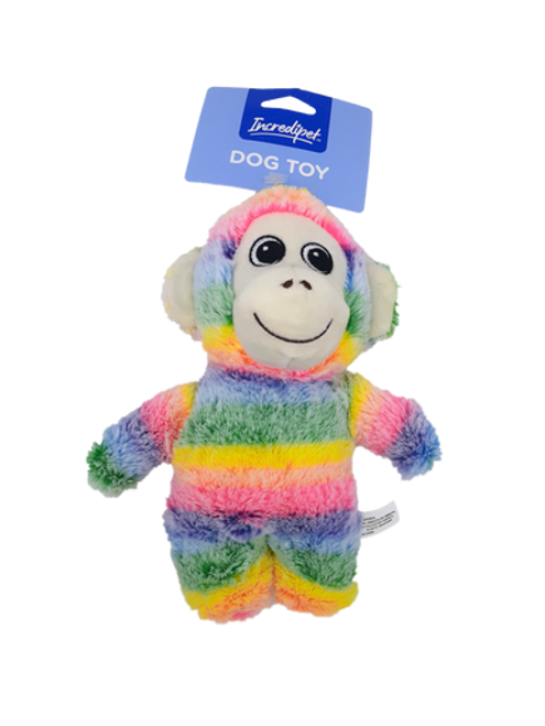 Incredipet Plush Rainbow Dog Toy, Assorted 