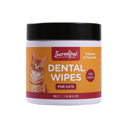 Incredipet Dental Wipes for Cats, 100 ct 