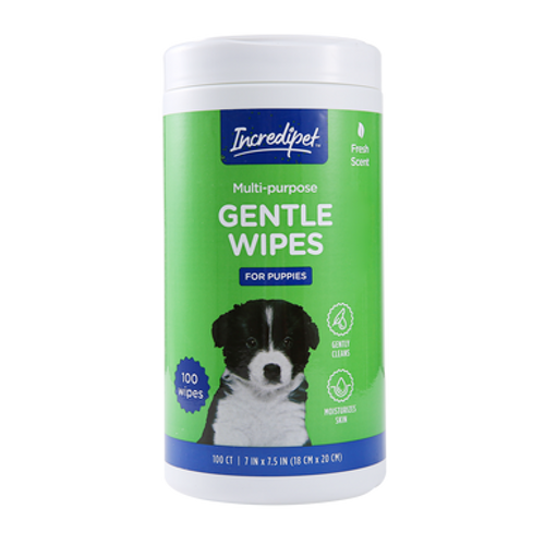 Incredipet Gentle Wipes for Puppies, 100 ct 